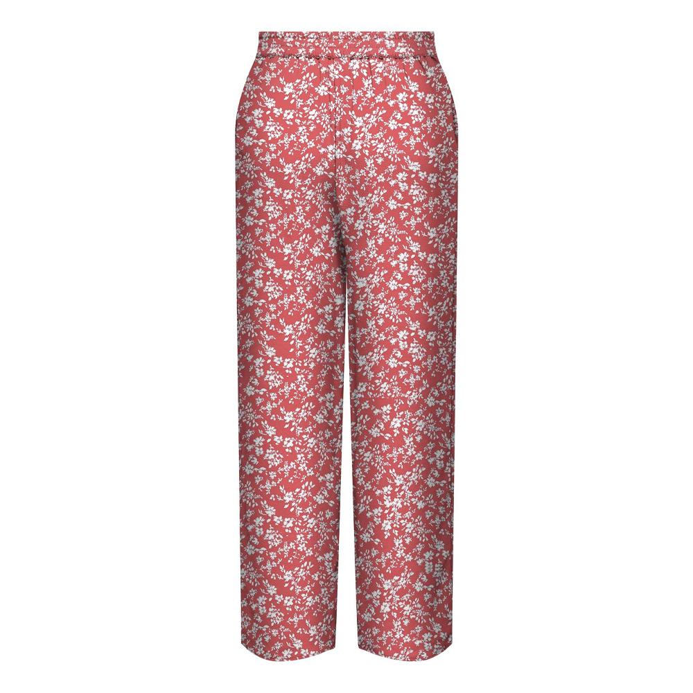 Only Pantalon Rose/Blanc Femme Only Nova Life Palazzo