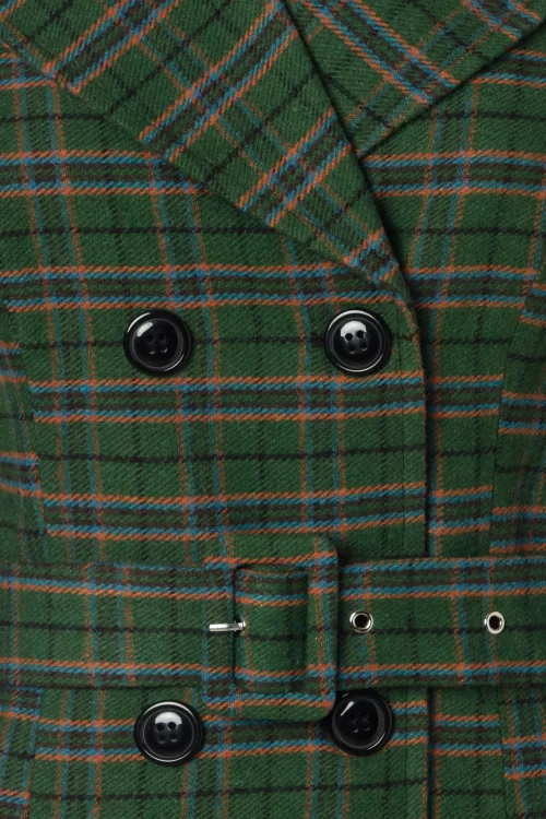 Vixen Polly Plaid jas in groen