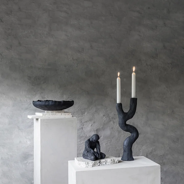Mette Ditmer - Art Piece Kerzenhalter, large hellgrau