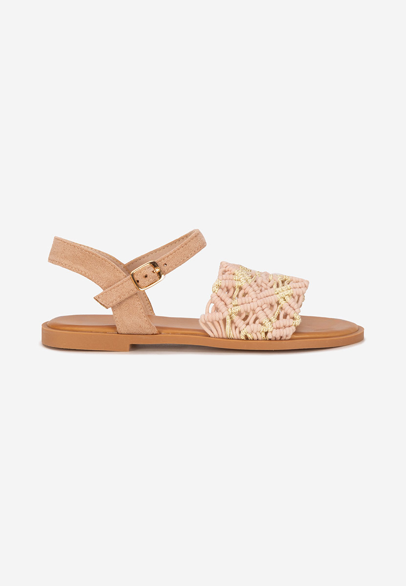 Sandales femme sans talon roses Natamia