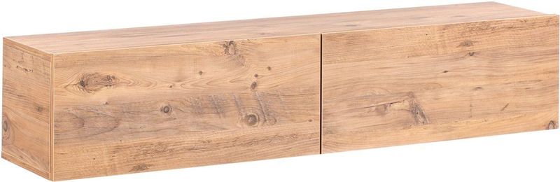 TV-kast - Bruin - Bewerkt Hout - Minimalistisch Ontwerp - 2 Deuren