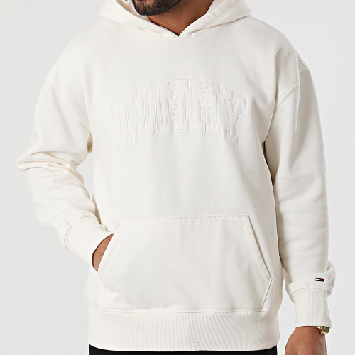 Sweat Capuche College Wash 2872 Beige Clair
