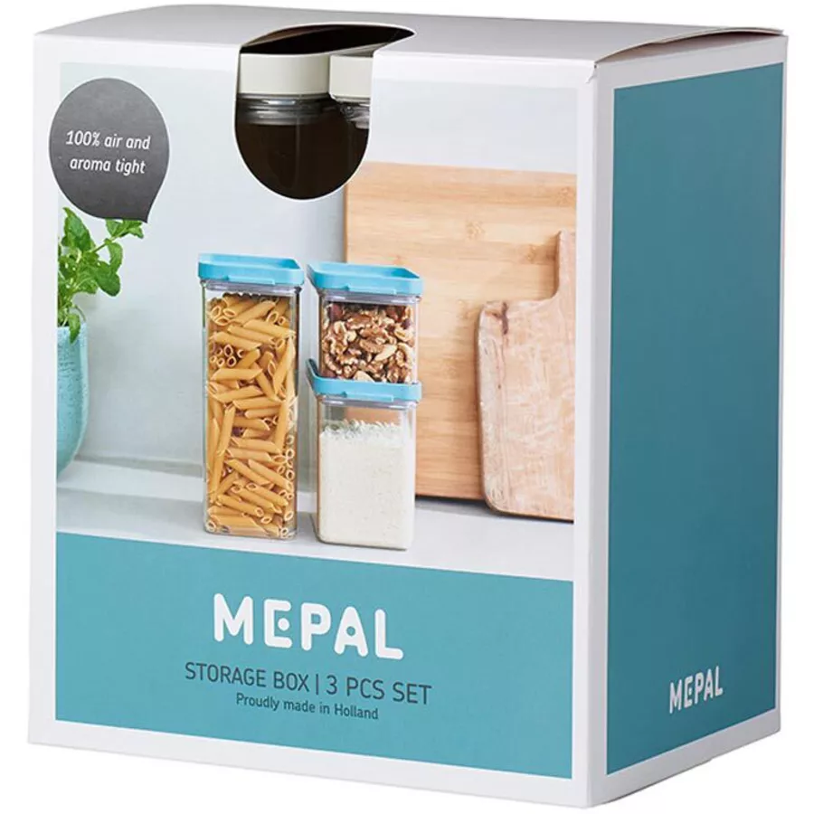 Mepal Vorratsdosen-Set Omnia 700 + 1100 + 2000 ml 3er Set weiß