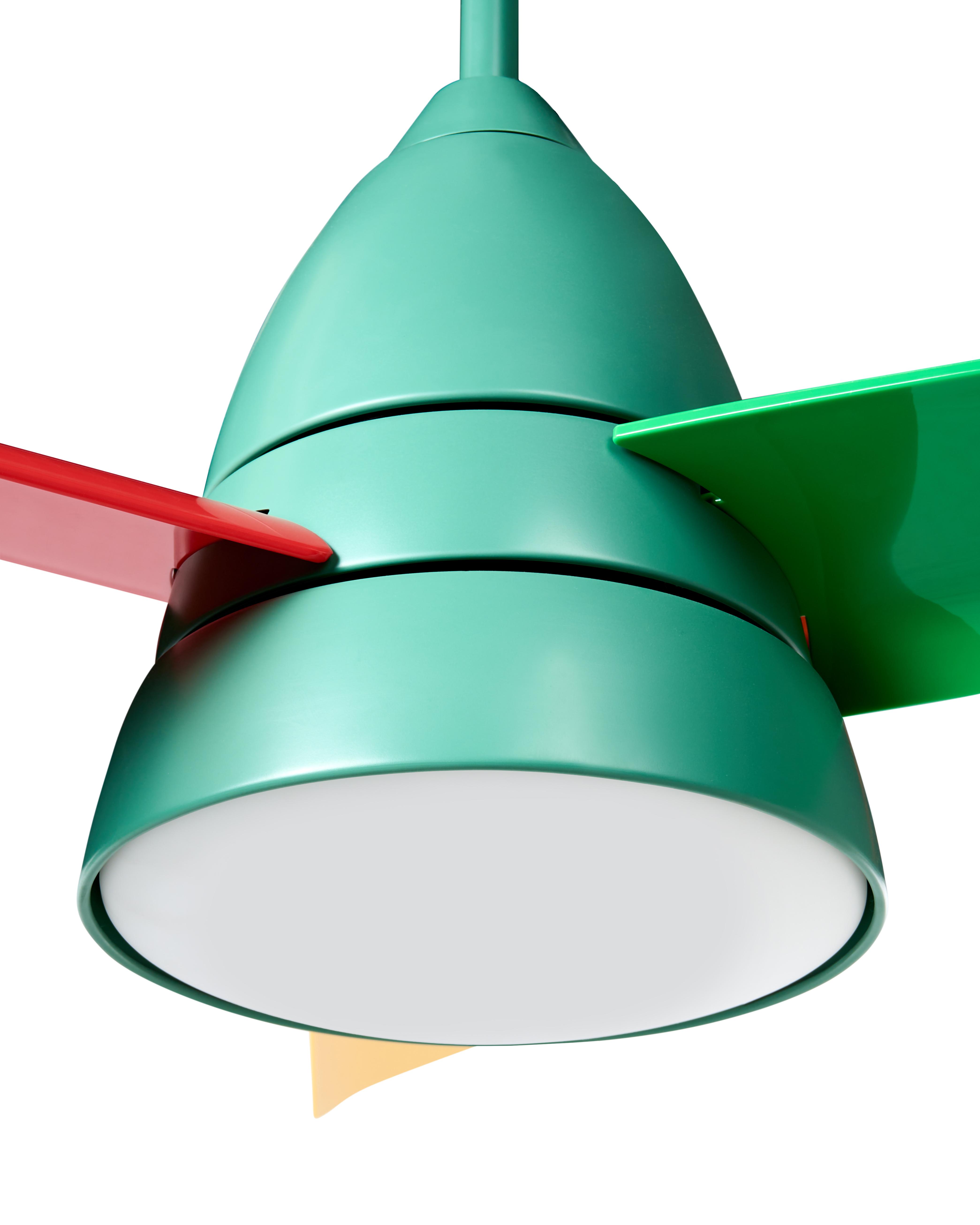 Plafondventilator met verlichting STRAWBERRY met afstandsbediening Meerkleurig