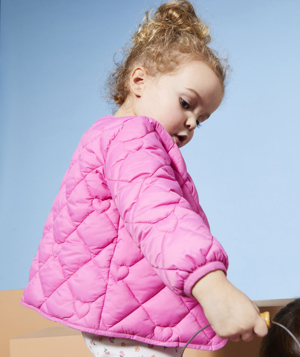 DOUDOUNE BÉBÉ FILLE EN REMBOURRAGE RECYCLÉ ROSE