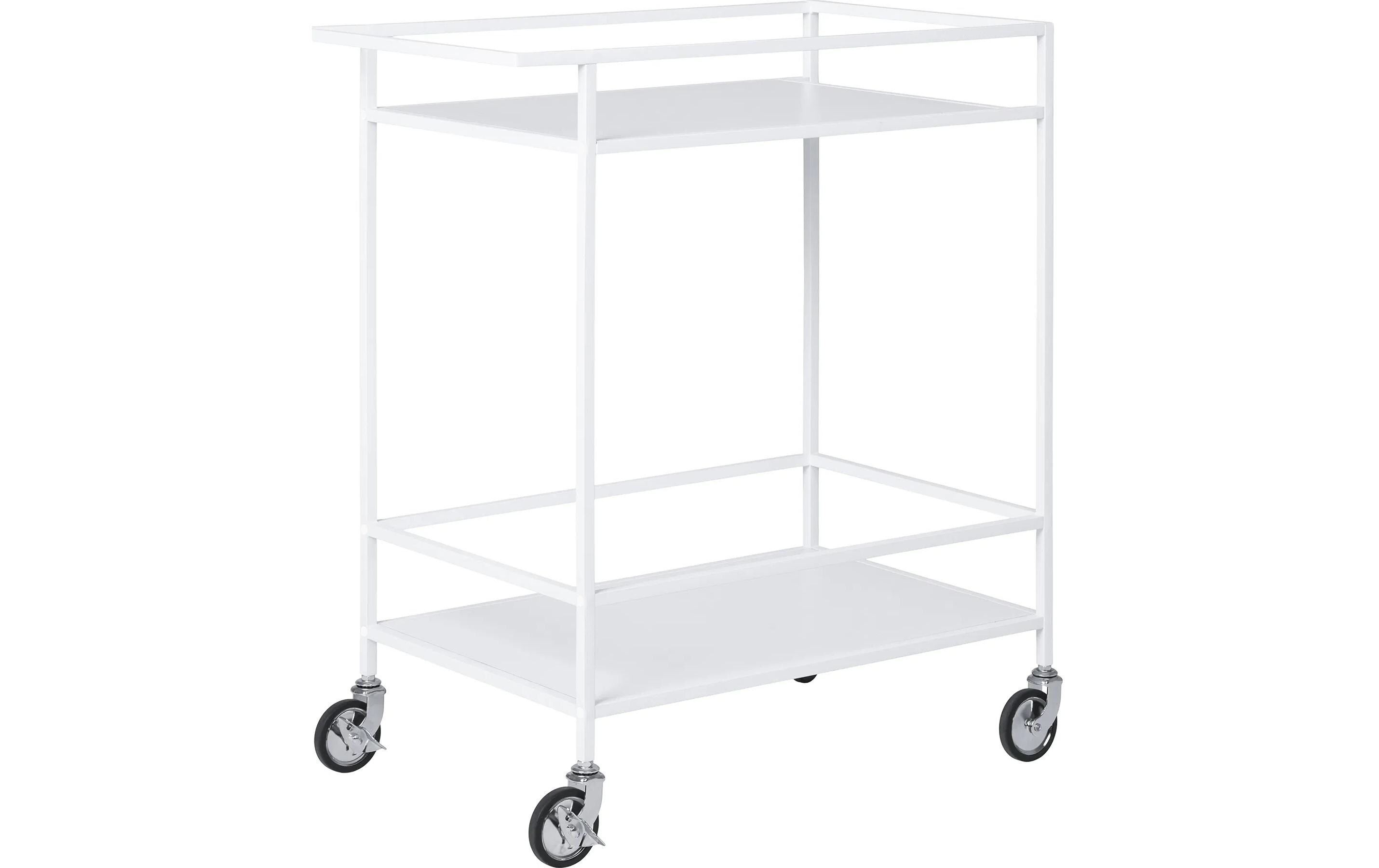 Servierwagen Vita 79 x 68 cm, Weiss<br>Servierwagen mit zwei Ablagen