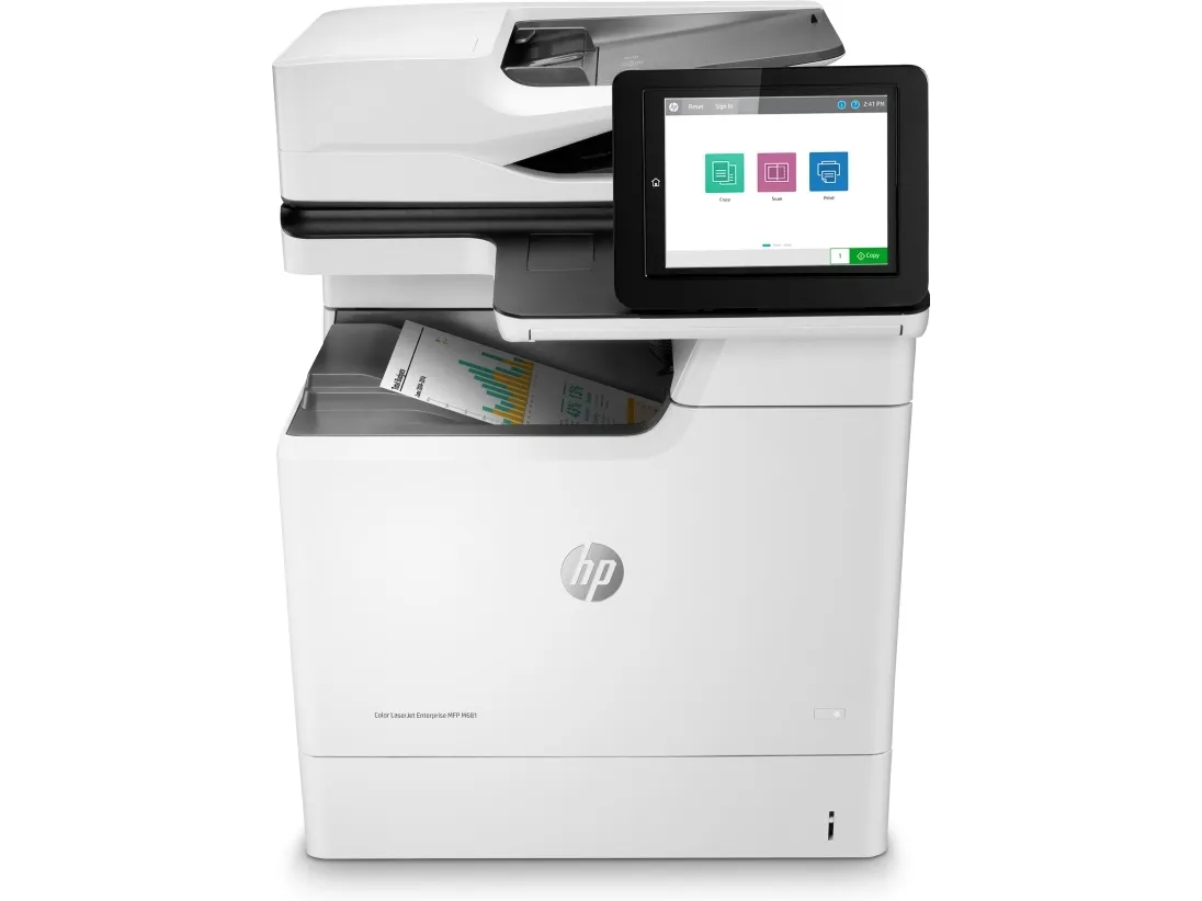 HP Color LaserJet Enterprise MFP M681dh - Multifunktionsprinter - farve - laser - 215.9 x 863.6 mm (original) - A4/Legal (medie) - op til 47 spm (kopiering) - op til 47 spm (udskriver) - 650 ark - USB 2.0, Gigabit LAN, USB 2.0 vært