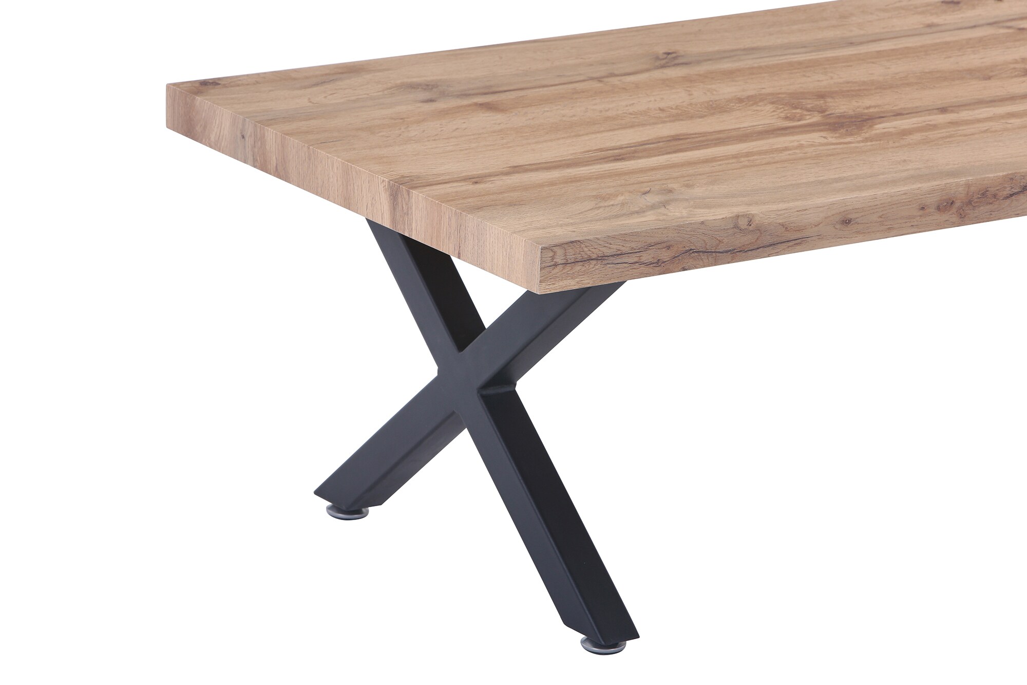 Couchtisch 120x60 Eiche Dekor Beistelltisch Wohnzimmertisch Sofatisch Tisch