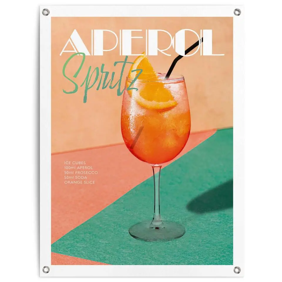 Tuinposter Aperol Time - 80x60cm - Oranje