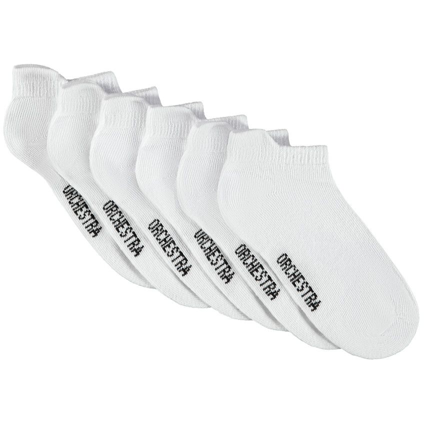 Lot de 6 paires de chaussettes courtes blanches pour garçon - Blanc