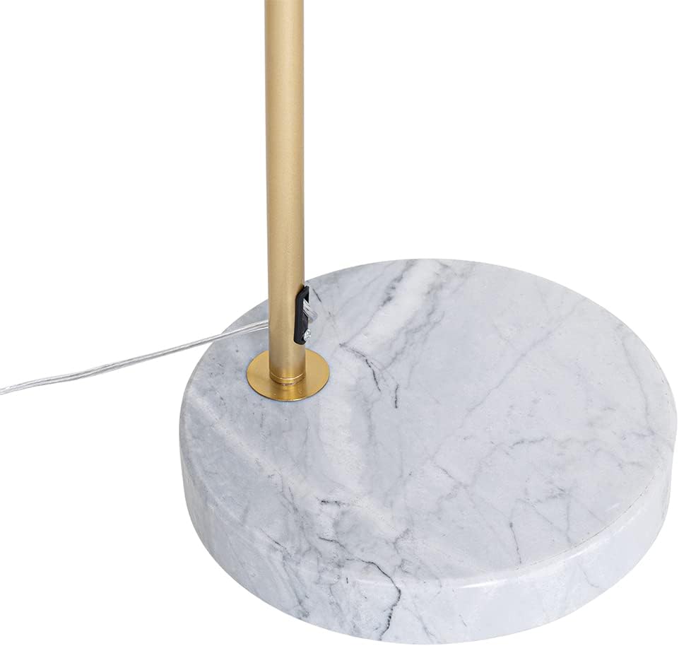 Qazqa - Moderne Bogenlampe aus Messing mit klarem Glas - Arc I Wohnzimmer I Schlafzimmer - Stahl Länglich - LED geeignet E27