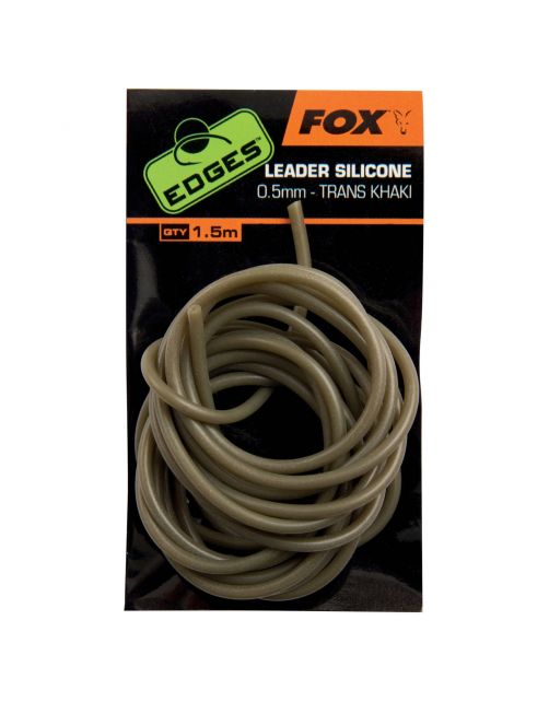 Fox Edges Leader Silicone 0.5mm Trans Khaki X 1.5m - Rig componenten - 1.5 m
