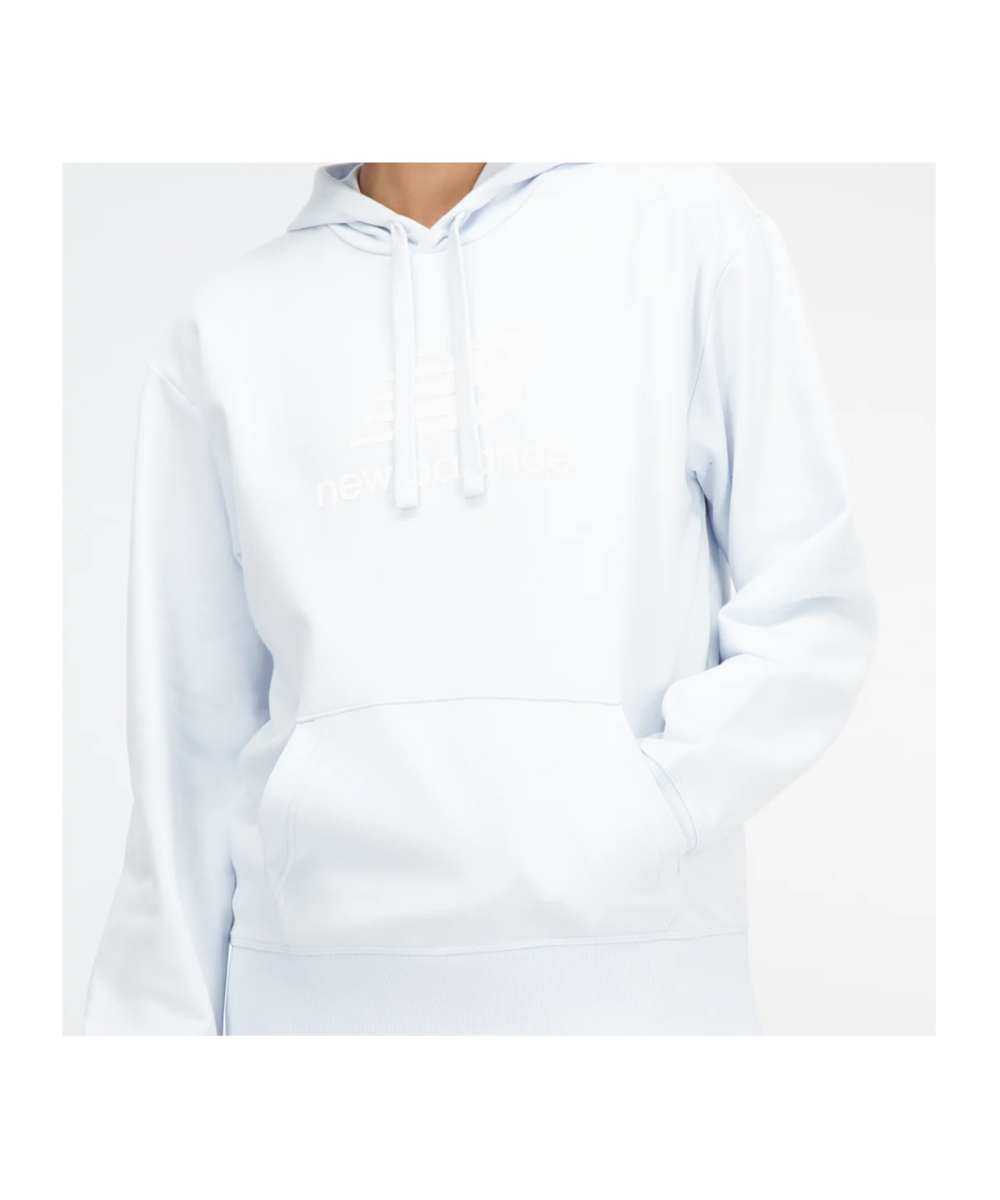 New Balance Stacked Oversized Hoody Damen Blau FIB