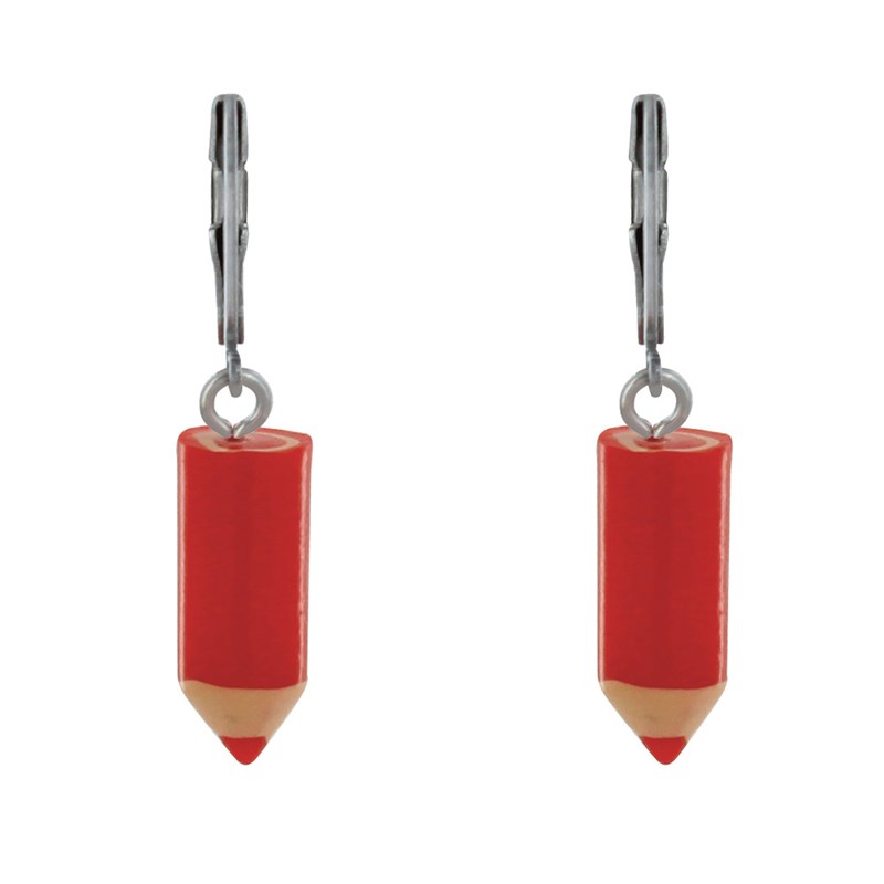 Boucles d'Oreilles Acier Inoxydable Dormeuse Petit Crayon