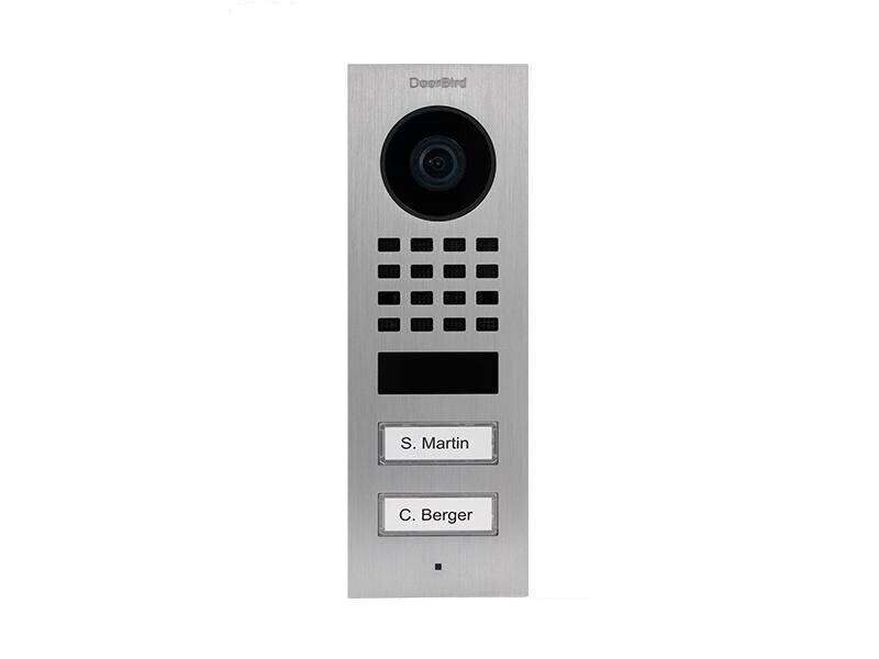 Doorbird IP Türstation D1102V Aufputz IP Video Türsprechanlage aus Edelstahl V2A mit 2 Ruftasten
