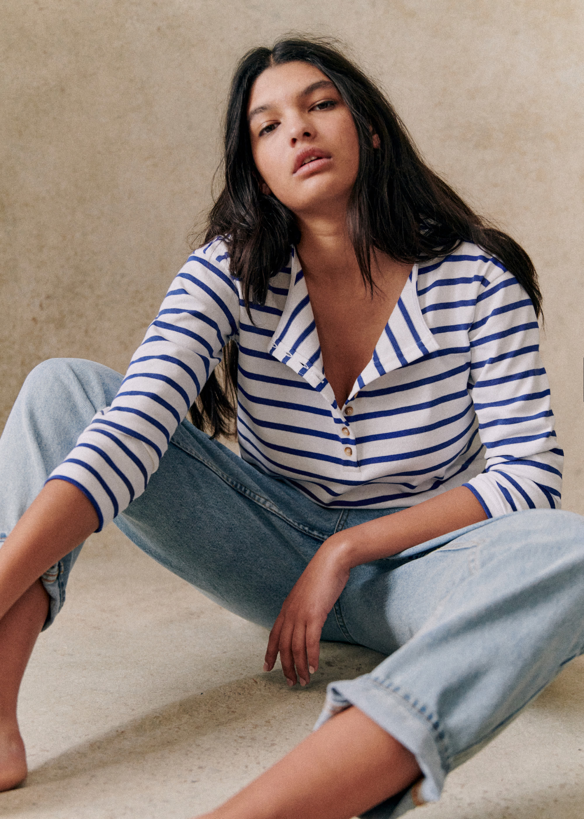 Marinière Gatsby - Blanc / Bleu Vif - E-SHOP/SWEATS & MARINIÈRES Marinières 5905764