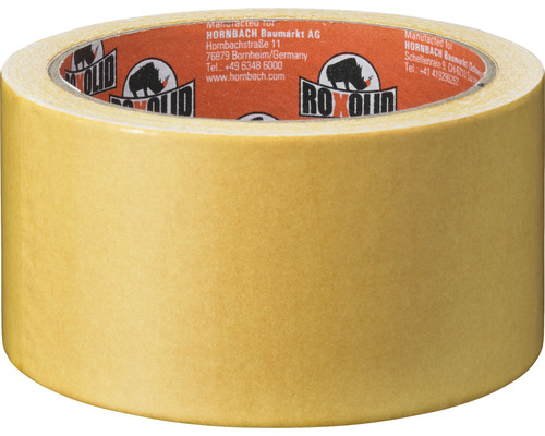 ROXOLID Duo Tape extra sterke dubbelzijdige tape tapijttape bruin 50 mm x 10 m