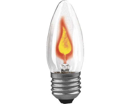 Flikkerende kaarslamp C35 helder E27/3W