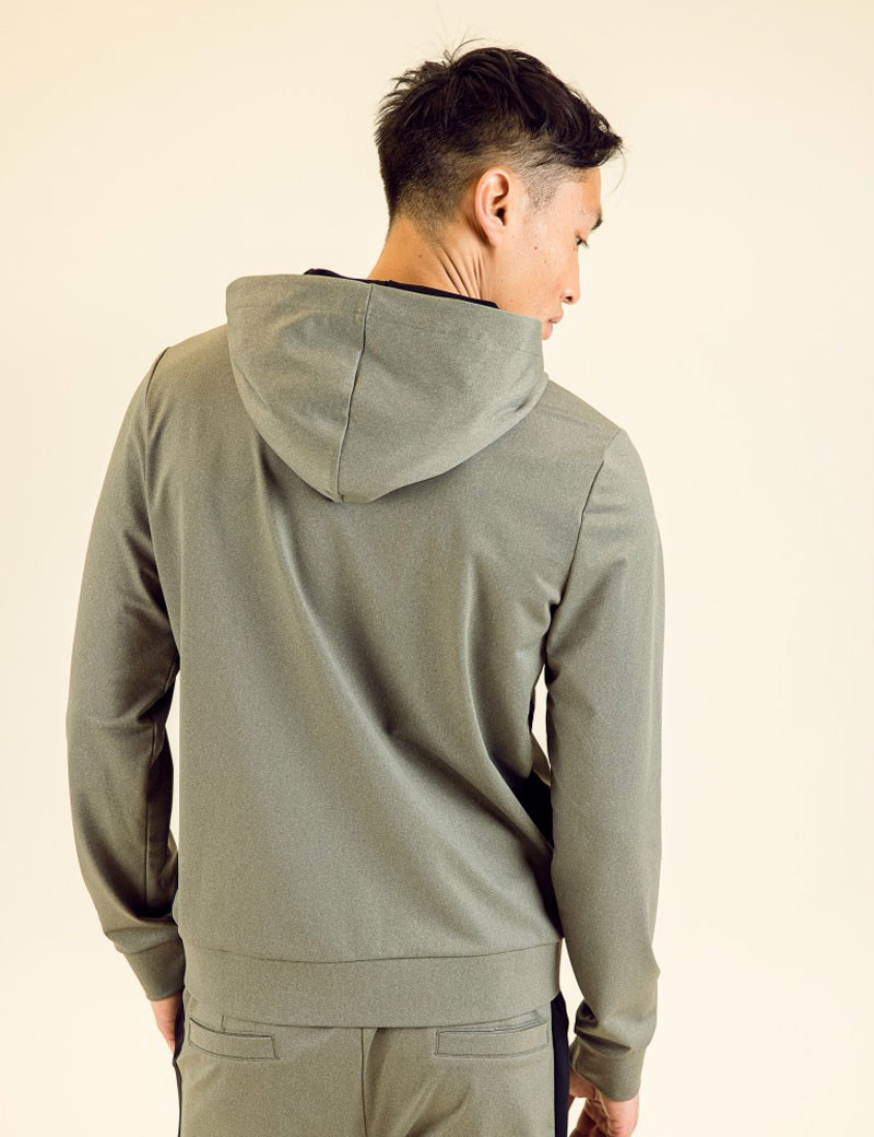 HBT URBAN | KEATON-HOOD BLOUSON HOMME KAKI/NOIR