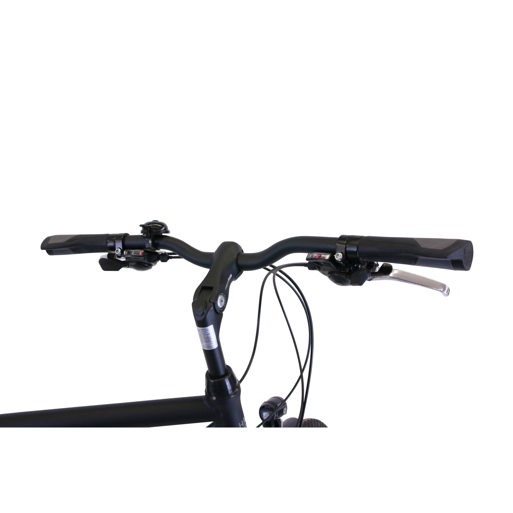 HAWK Trekking Premium Fahrrad, inkl. Tasche – Black Herren 28 Zoll – Rahmenhöhe 52 cm - Fahrrad mit Microshift 24 Gang Kettenschaltung & Beleuchtung I Allrounder I Schwarz