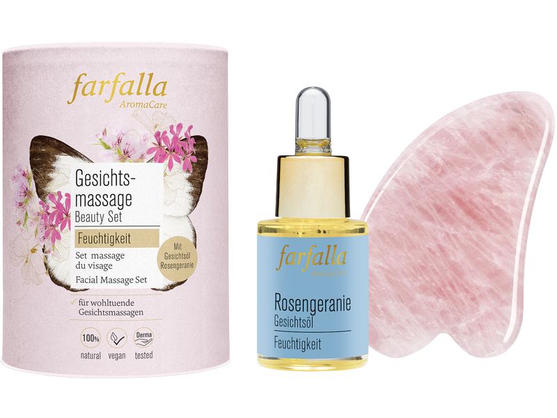 Farfalla Geschenkset Gesichtsmassage Beauty 2-tlg. Natürliches Gesichtsmassage-Set