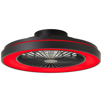 Brilliant plafondventilator Mazzaro met lamp en RGB functie 40W zwart