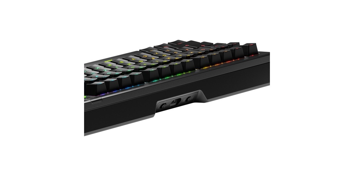 GloriousGMMK 3 PRO 75% Prebuilt Wireless Black, gaming toetsenbord  (Zwart, US lay-out, Glorious Fox, 75%, RGB, GPBT-doubleshot keycaps, Knob, 2.4 GHz / Bluetooth / USB-C)