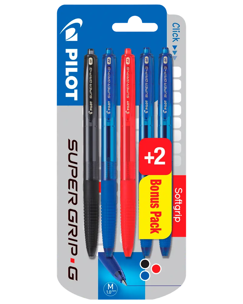 Pilot Super GriP G Kuglepen bonuspakke