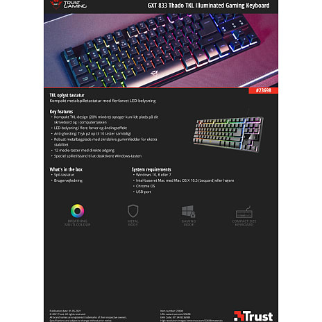 Trust GXT 833 Thado keyboard