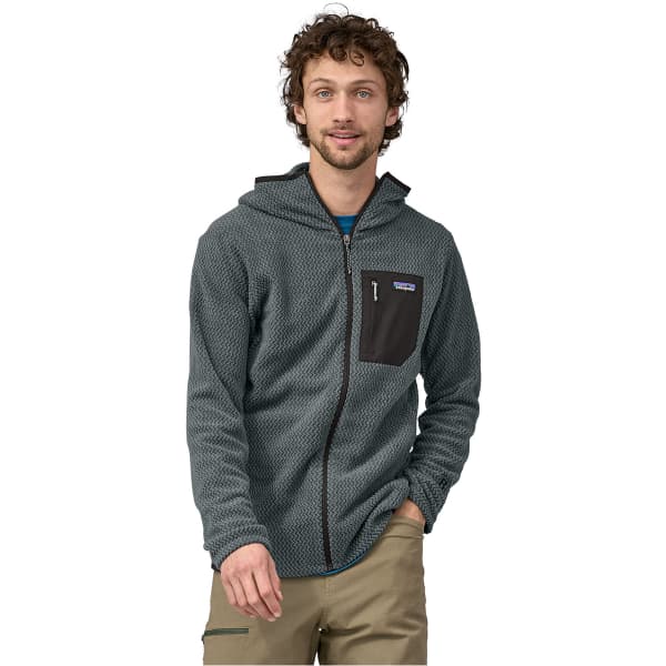 Veste polaire randonnée PATAGONIA M'S R1 AIR FULL-ZIP HOODY NOUVEAU GREEN