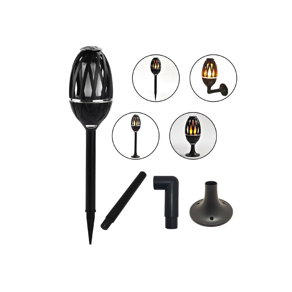 Pack 4 lampes led de jardin effet flamme bombalight