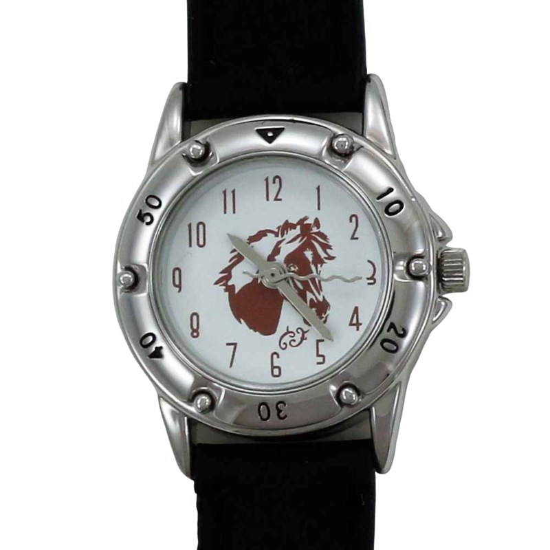 Montre tête de poney noire