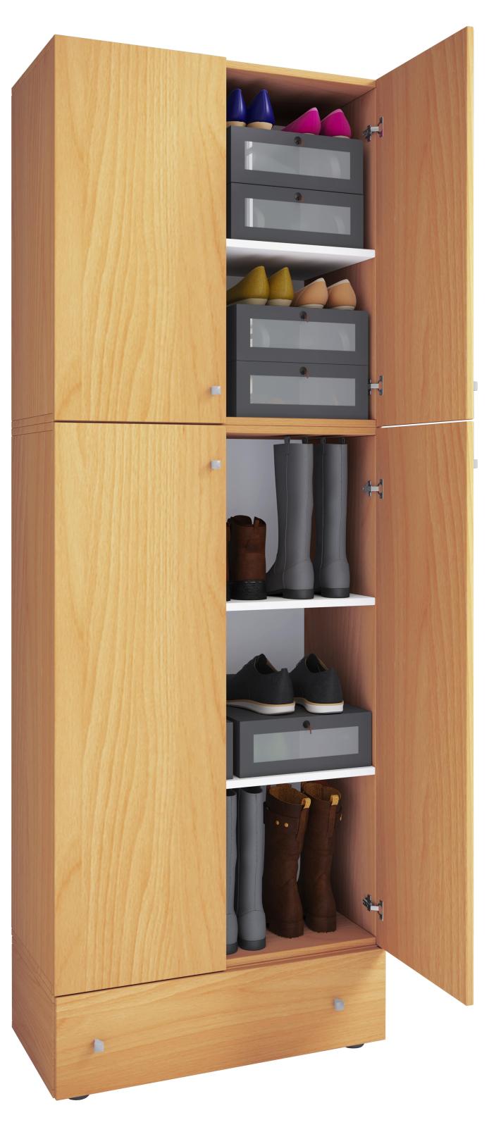 Mehrzweckschrank LONA XXL - Buche - Holz - 200 cm