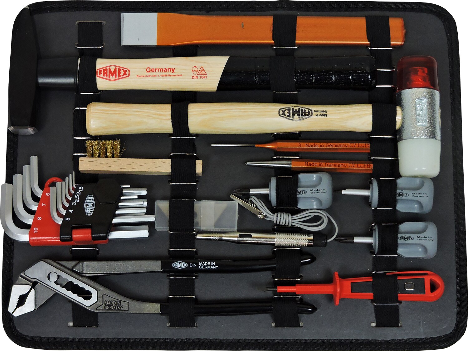 FAMEX 720-88 Profi Werkzeugkoffer mit Werkzeug Set