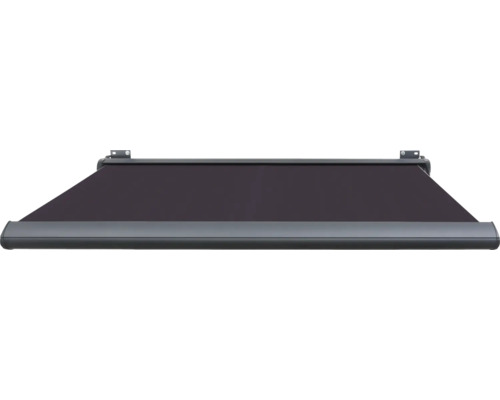 SOLUNA cassettescherm Exclusiv 2x1,5 doekdesign S2119 frame RAL 7016 antracietgrijs aandrijving rechts incl. motor en wandschakelaar