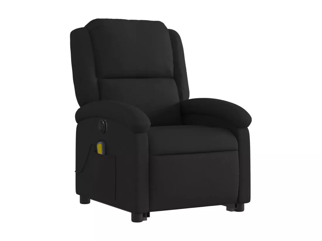 Fauteuil inclinable massant électrique Noir Tissu