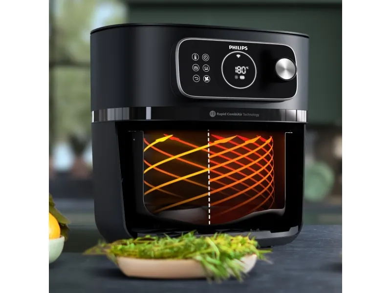 Philips 7000 series HD9876/25, Varmluftsteger, 8,3 L, 2 kg, Rapid Air, 7 person(er), Enkelt