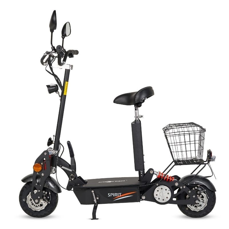 Scooter elétrica Spirit de 1000 W ou 1800 W, homologada para circulação em vias públicas, com assento.