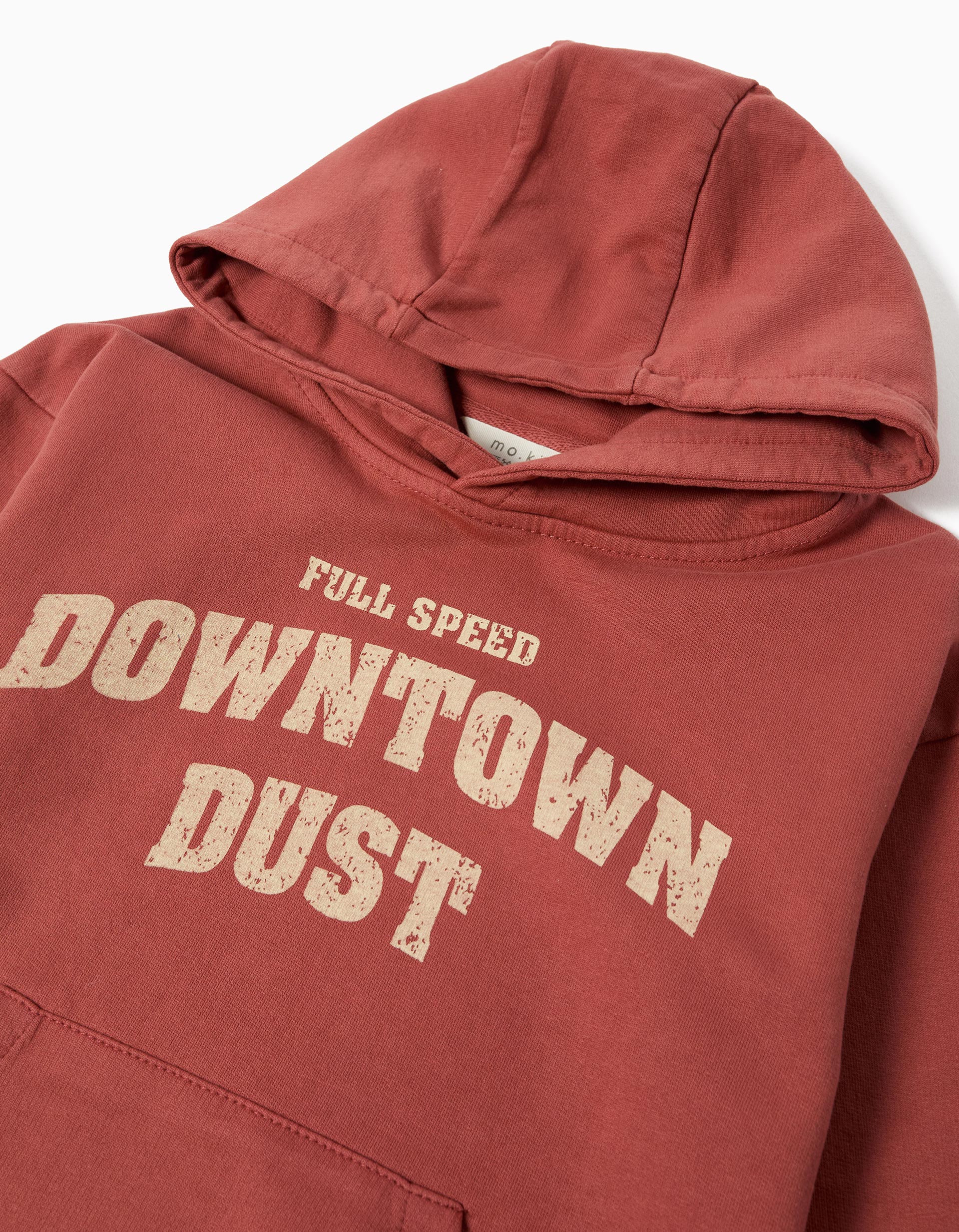 Sweatshirt de Felpa Capuz, Menino, Laranja Escuro