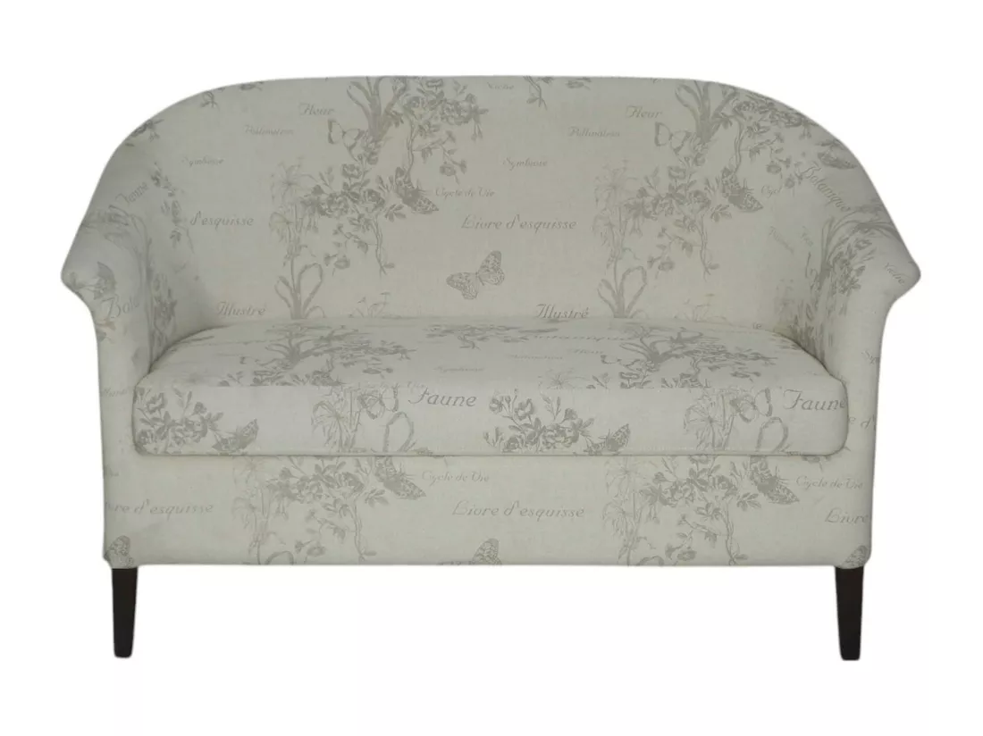Banquette cabriolet 2 places tissu papillon gris MIRA