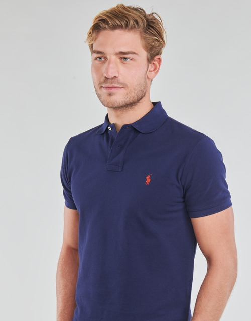 Polo Ralph Lauren - POLO AJUSTE DROIT EN COTON BASIC MESH LOGO PONY PLAYER Marino