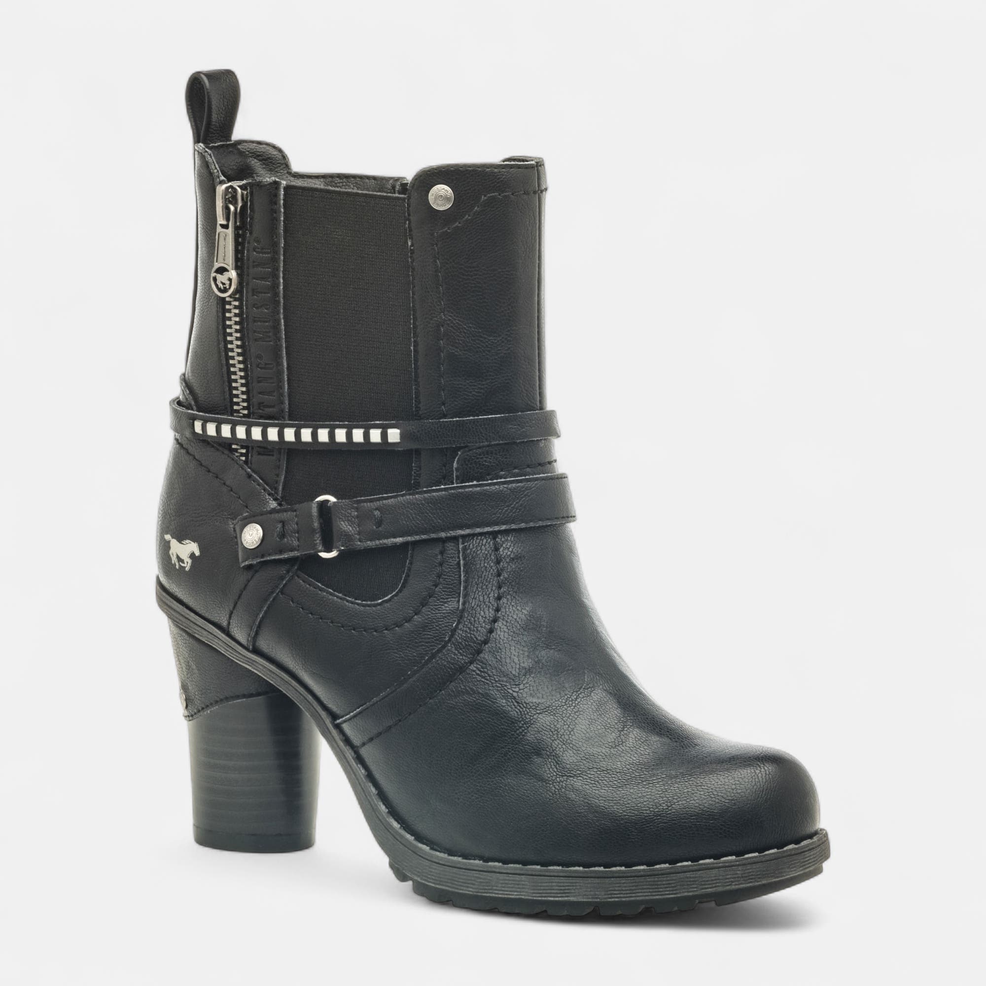 Boots chelsea à talon Femme noir