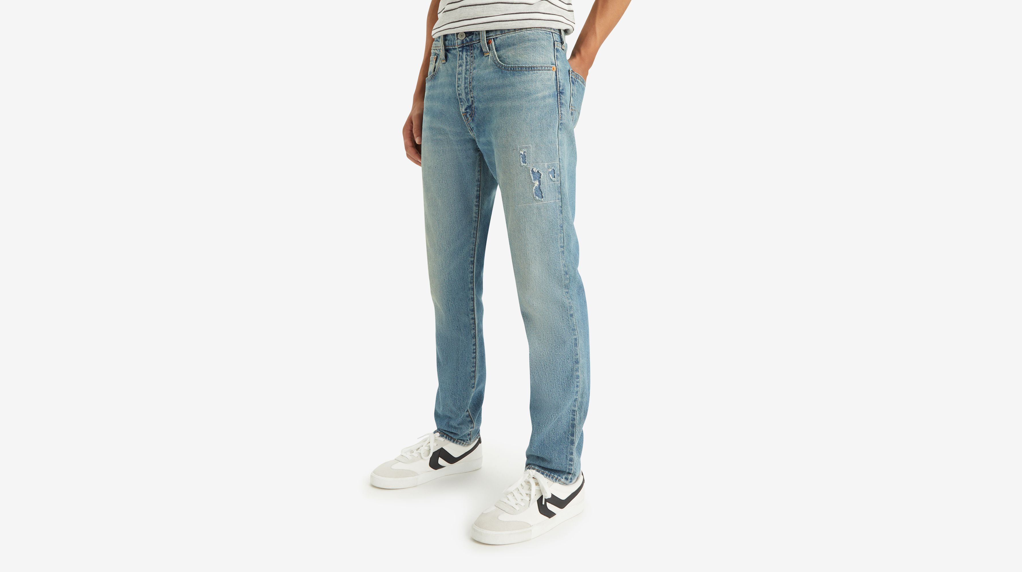 Jean 502™ fuselé lisière selvedge - Around The Block Destructed Selvedge - Bleu