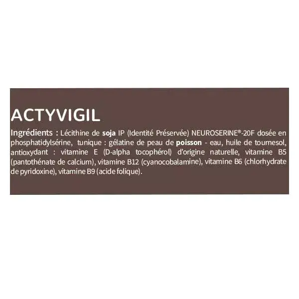 Codifra Actyvigil Performances Intellectuelles et Concentration 30 gélules