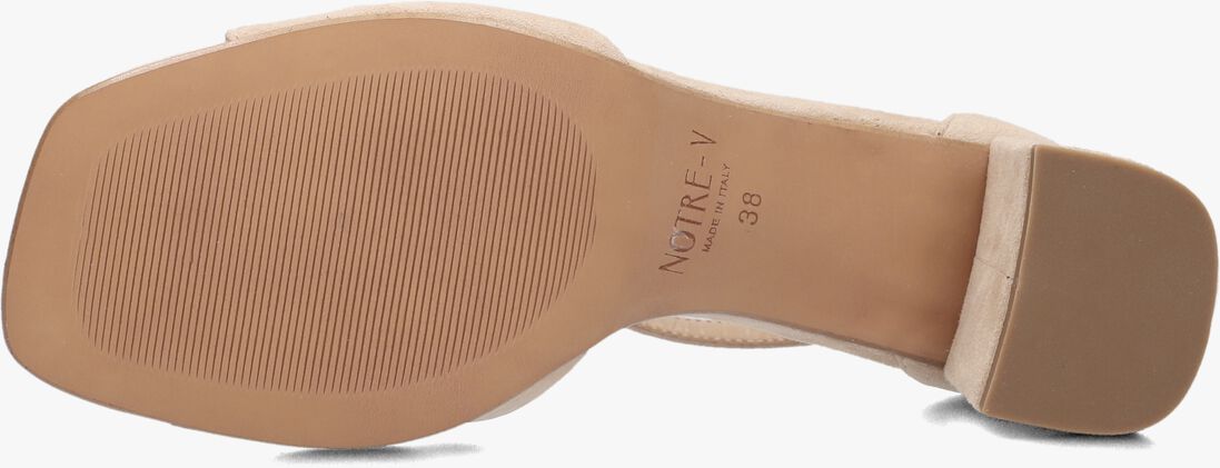 beige notre-v sandalen met hak 46654