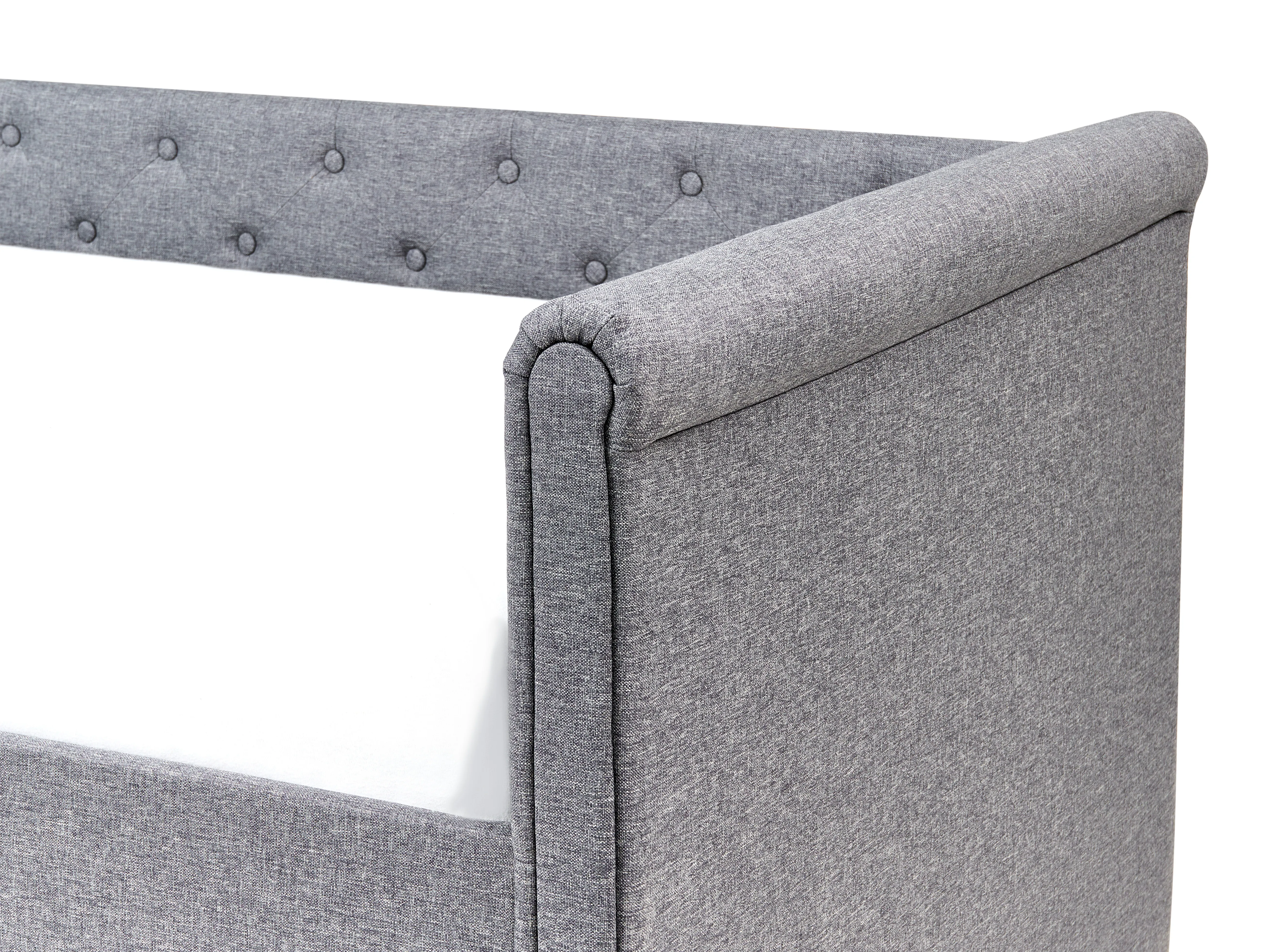 Onderschuifbed Stof LIBOURNE 90 x 200 cm Donkergrijs