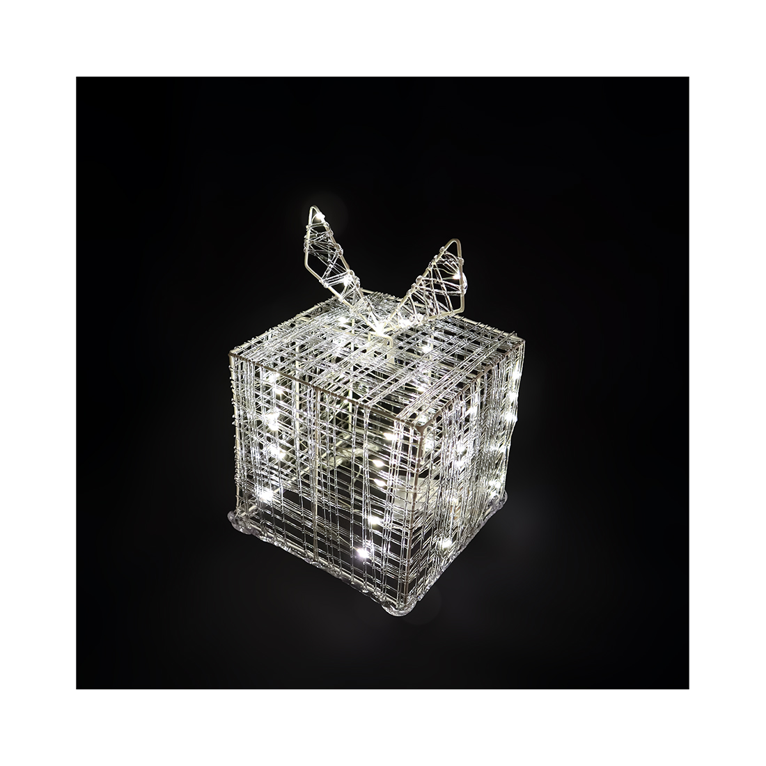 LED Batterie Deko-Geschenkpack 20x20x20cm mit Timer