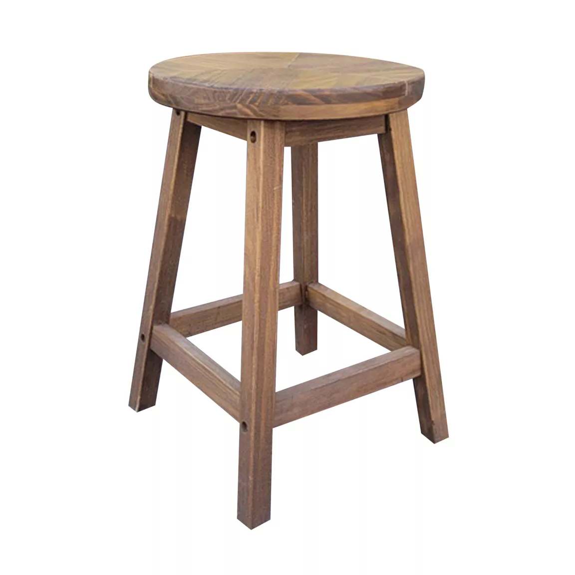 Tabouret rond bois (H45 cm) Davao Marron