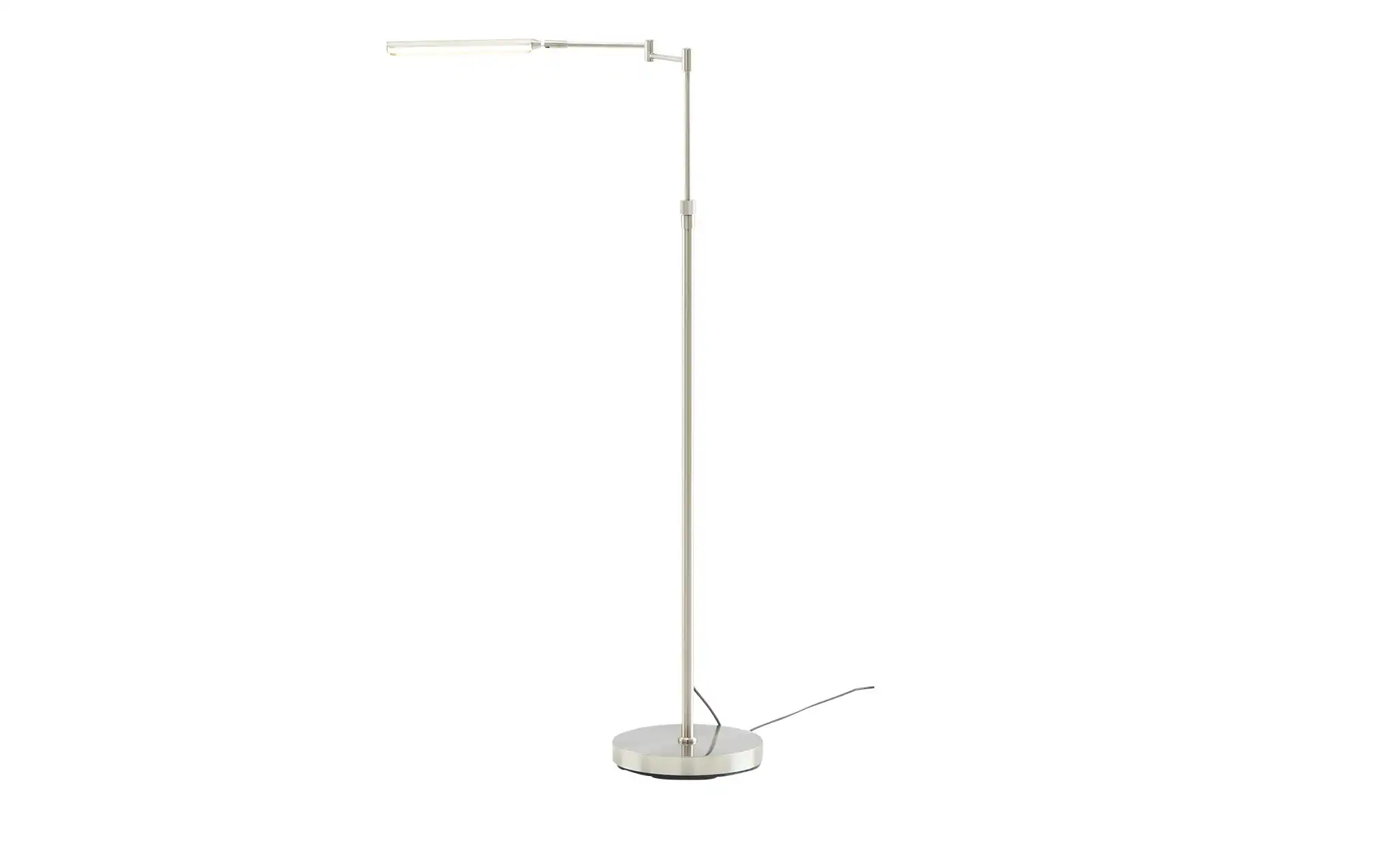 Fischer-Honsel LED-Stehleuchte Nickel matt höhenverstellbar