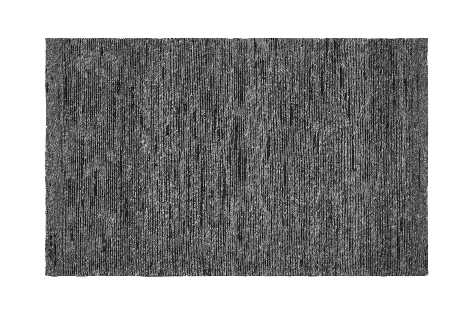Chennai gulvteppe 160x230 160x230cm mørk grå polyester/ull håndvevd